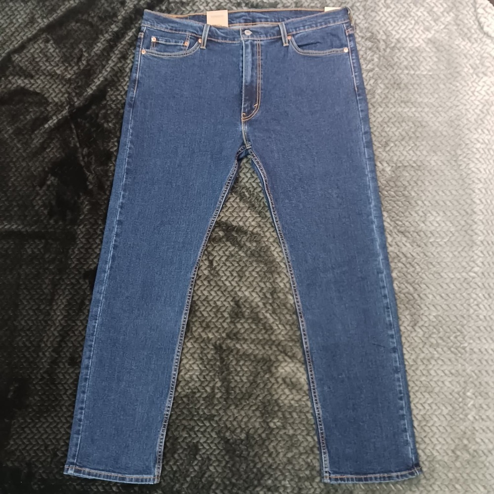 Levi's 513 Slim Straight Stretch 5 Pocket Blue Denim  Men's Jeans NWT Size 38x32